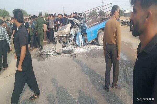 جاده شهرک حمزه دزفول دوباره حادثه آفرید/ جان باختن ۶ نفر در تصادف روز گذشته جاده شهرک حمزه دزفول دوباره حادثه آفرید/ جان باختن ۶ نفر در تصادف روز گذشته